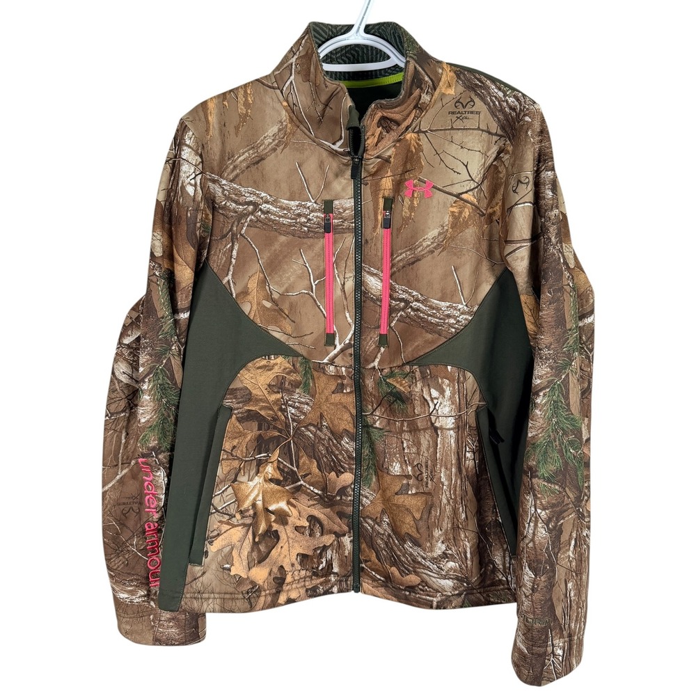 Under Armour Storm Camo Hunting Jacket Womens L Realtree Xtra Scent Control